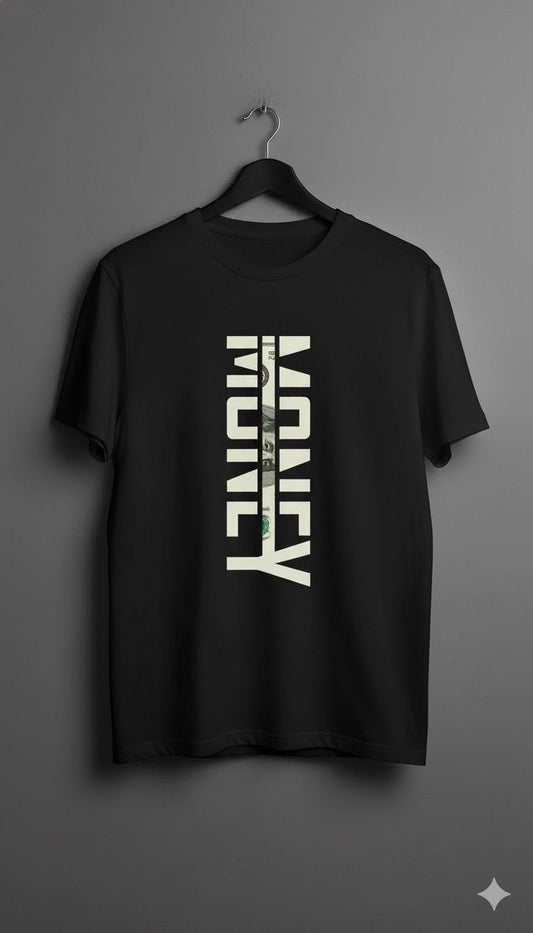 Money Vertical Print T-Shirt | Luxury Streetwear Drop